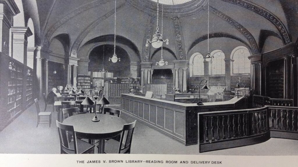 the original jvbrown library interior
